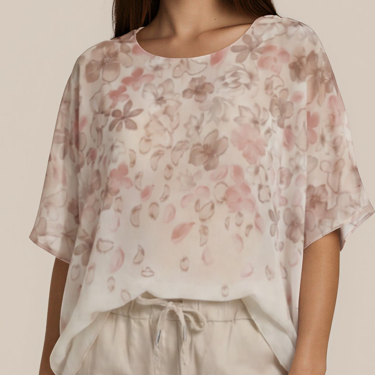 Blusenshirt mit floralem Allover-Print