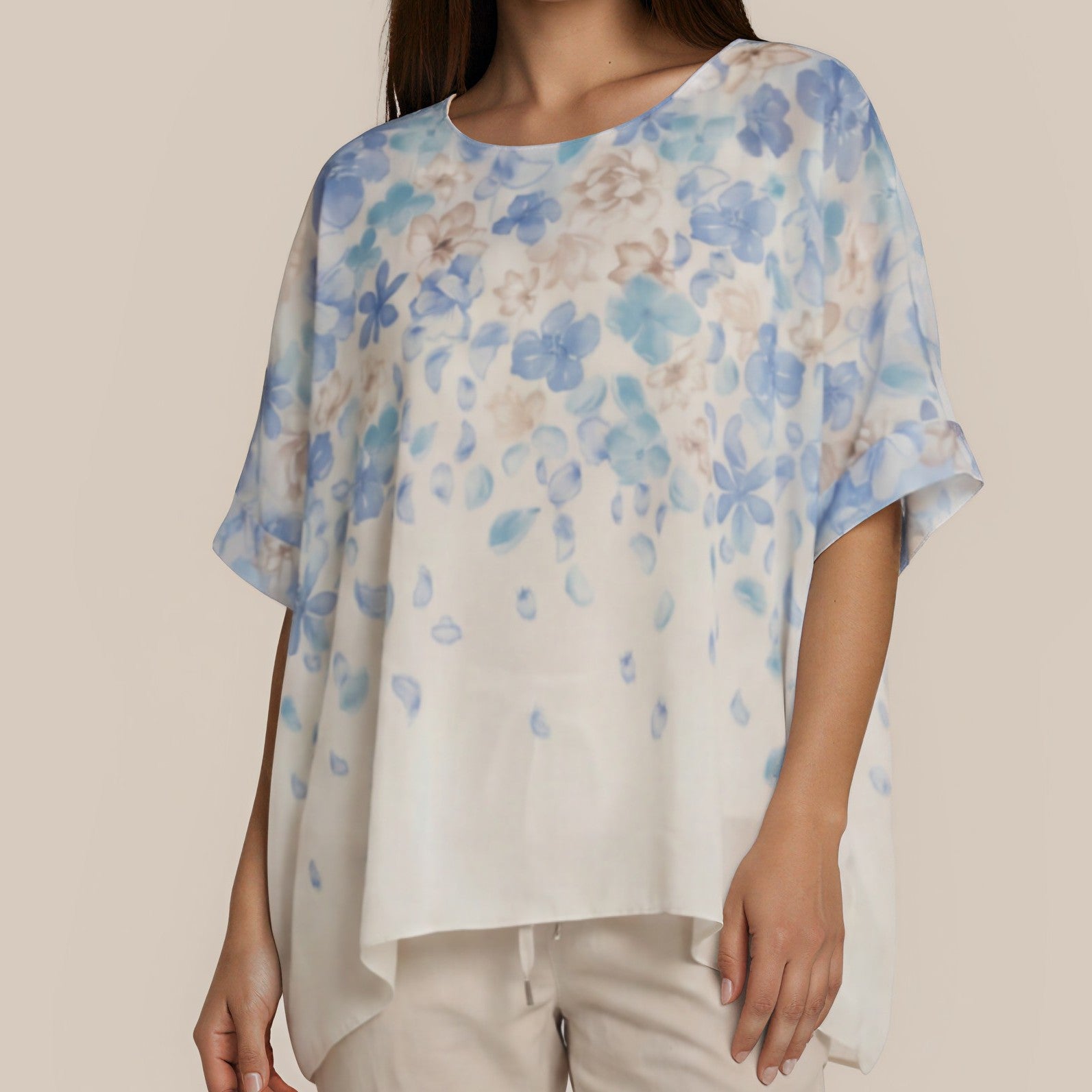Blusenshirt mit floralem Allover-Print