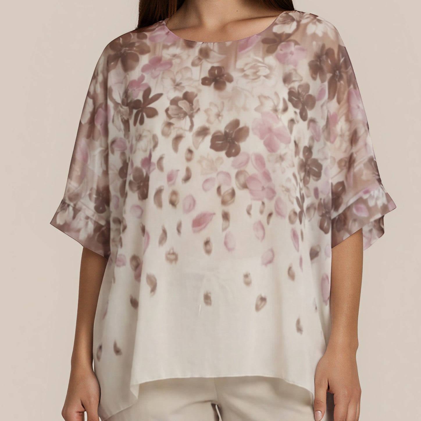 Blusenshirt mit floralem Allover-Print
