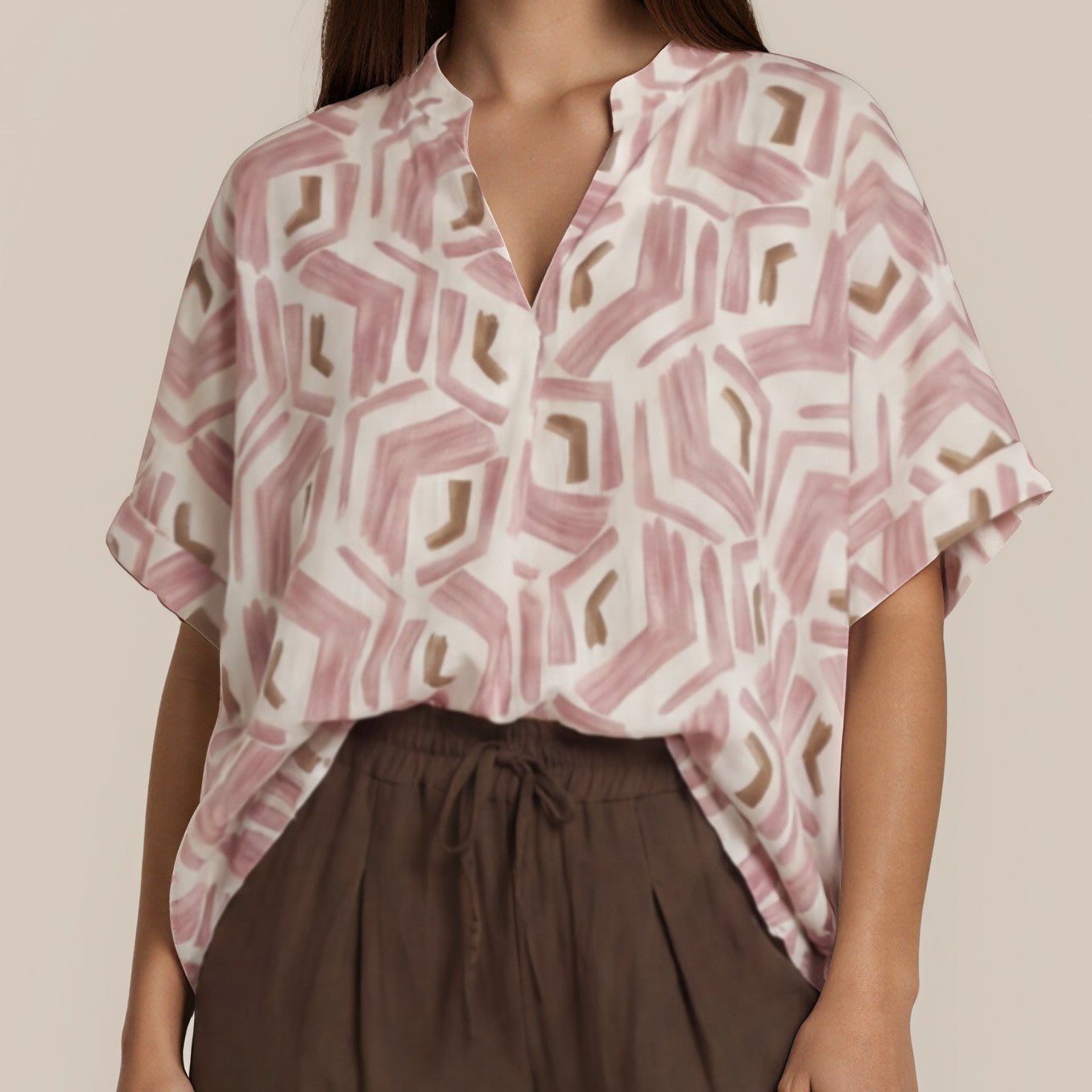 Oversize-Bluse „Art Line“