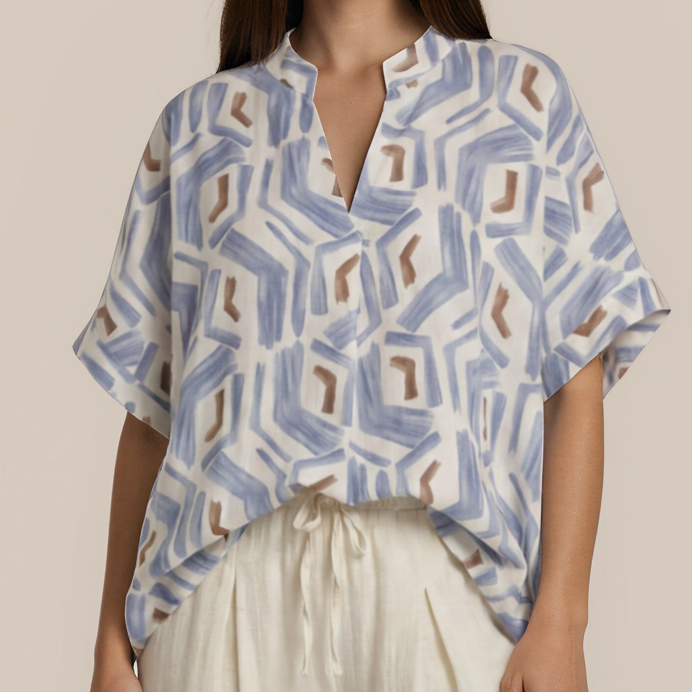 Oversize-Bluse „Art Line“