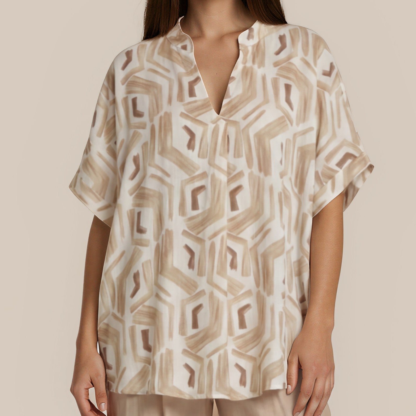 Oversize-Bluse „Art Line“