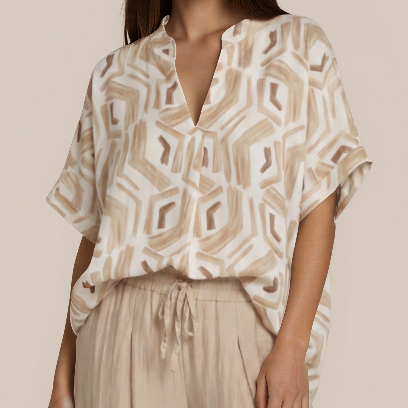 Oversize-Bluse „Art Line“