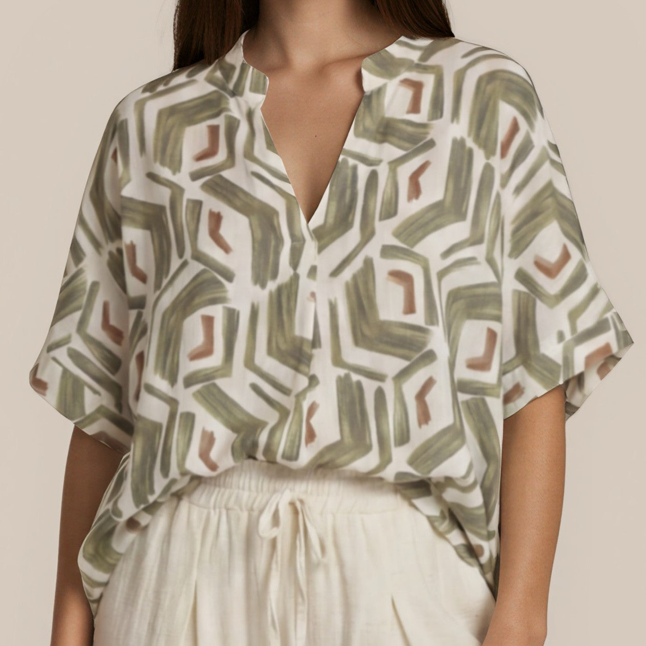 Oversize-Bluse „Art Line“