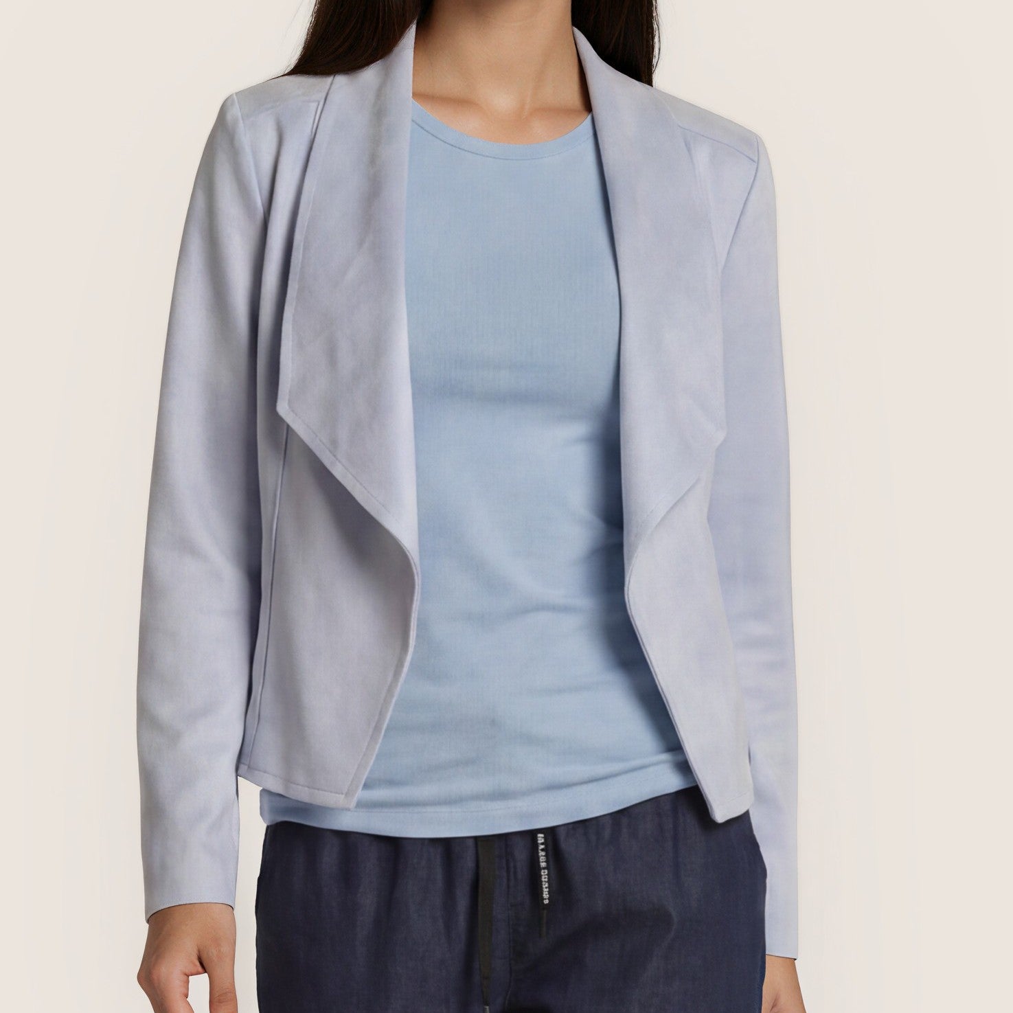 Elegante Kurzjacke in Wildleder-Optik