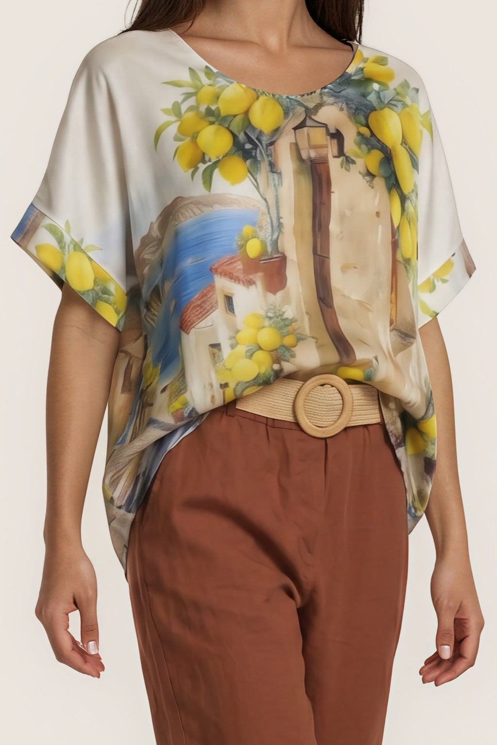 Mediterranes Statement-Shirt „Limone“