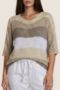 Strickpullover mit Farbverlauf & Glanzdetail