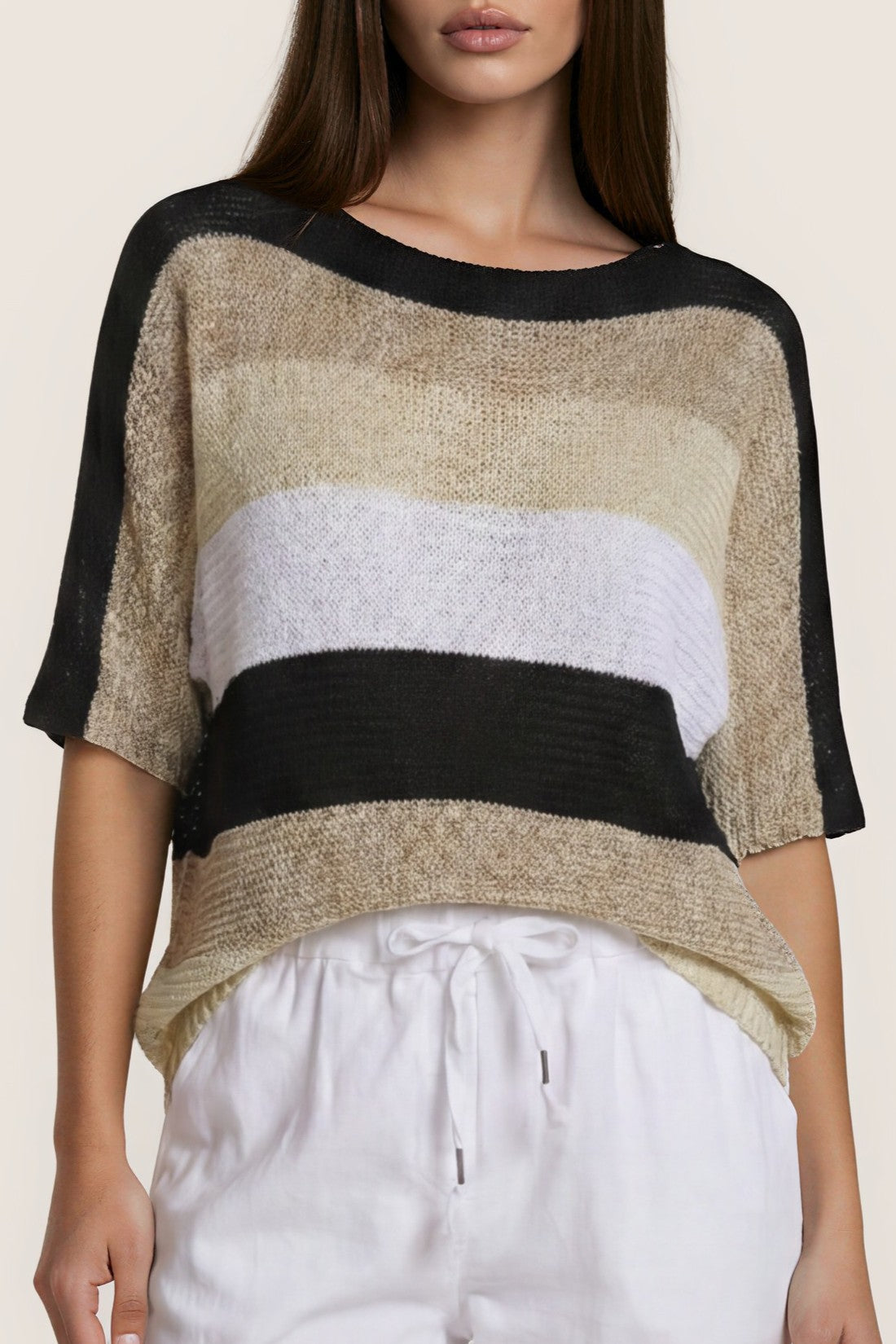 Strickpullover mit Farbverlauf & Glanzdetail