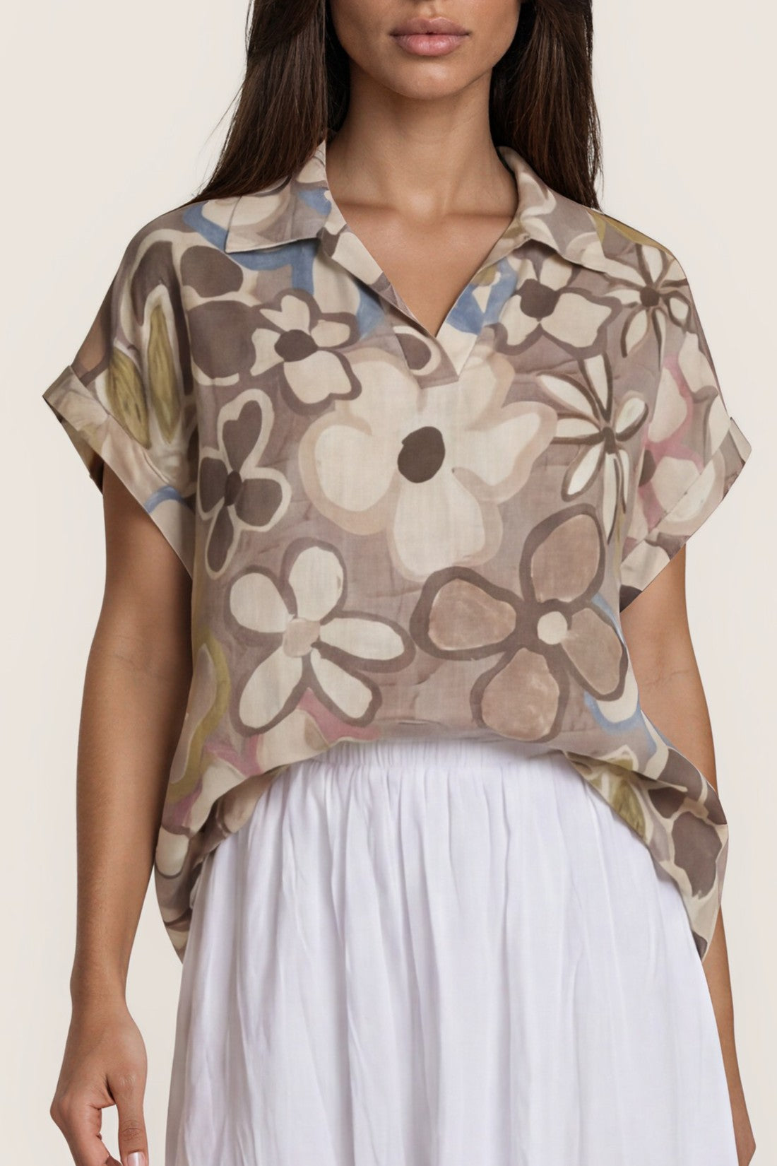 Bluse mit floralem Allover-Print