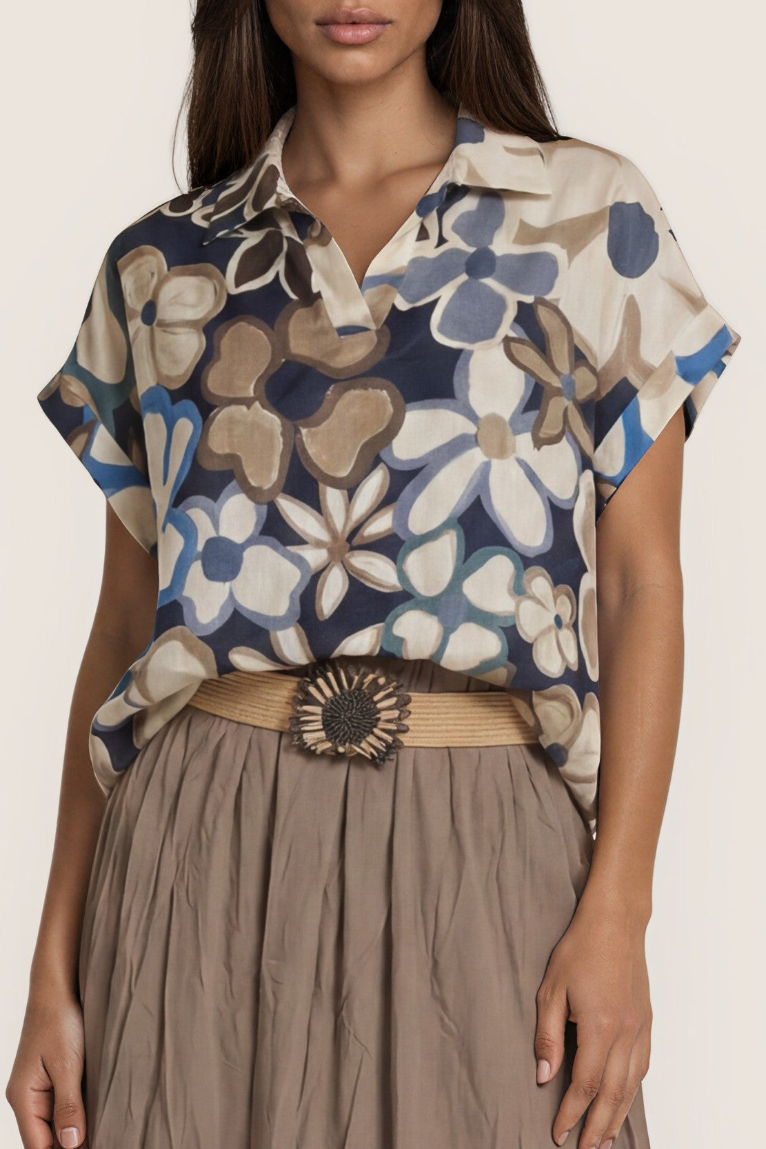 Bluse mit floralem Allover-Print