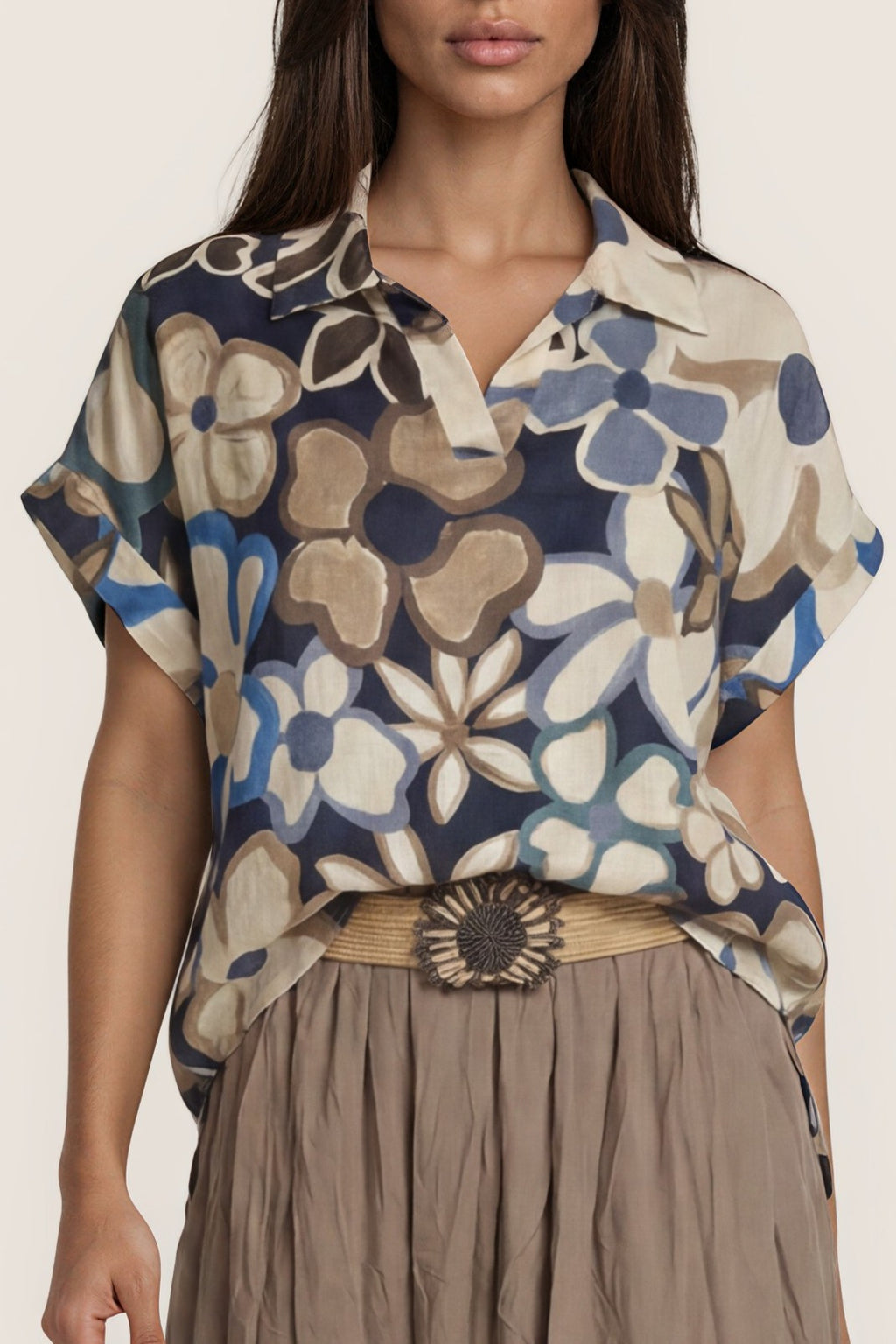Bluse mit floralem Allover-Print