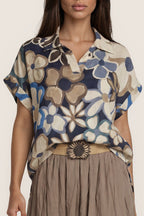 Bluse mit floralem Allover-Print
