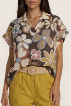 Bluse mit floralem Allover-Print