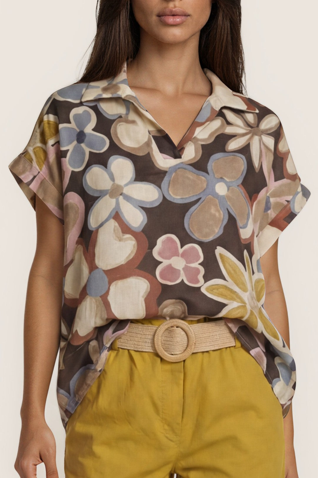 Bluse mit floralem Allover-Print