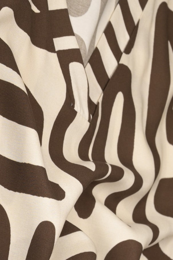Gemustertes Midi-Kleid Ethno-Print