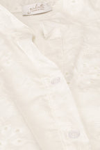 Weiße Bestickte Bluse mit floralem Muster