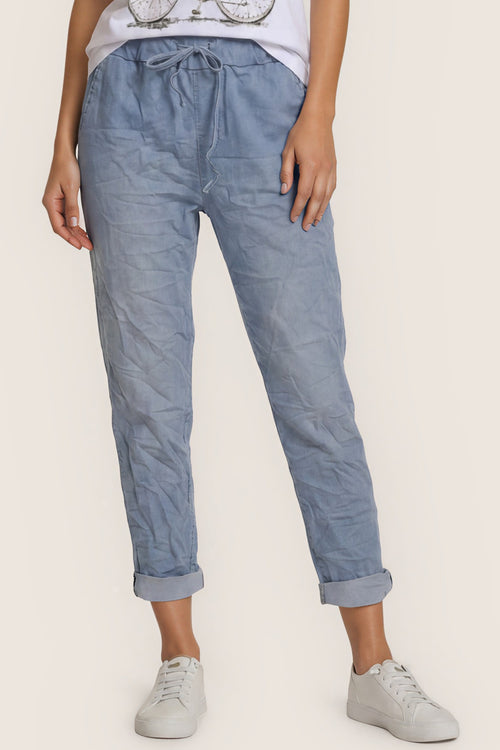 Bequeme Jogger-Hose in softer Denim-Optik