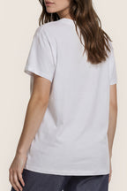 T-Shirt mit Herz-Print & Strassdetails