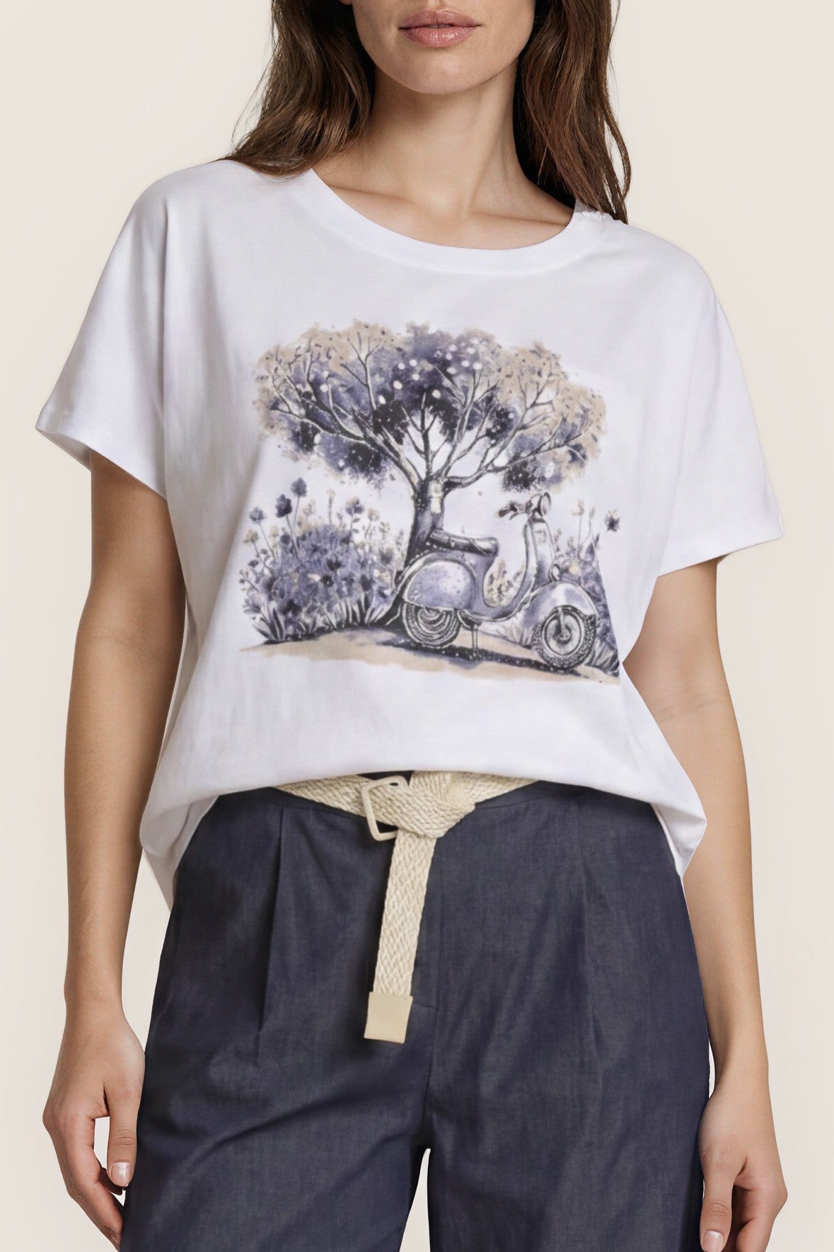 T-Shirt mit Vespa-Print