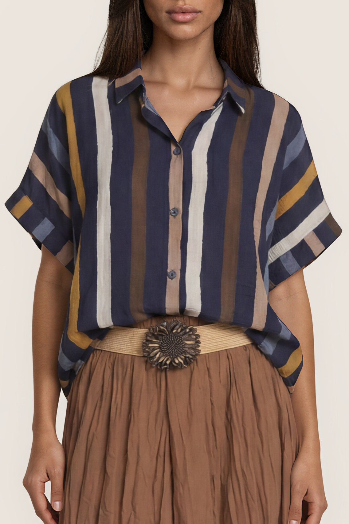 Gestreifte Oversize-Bluse