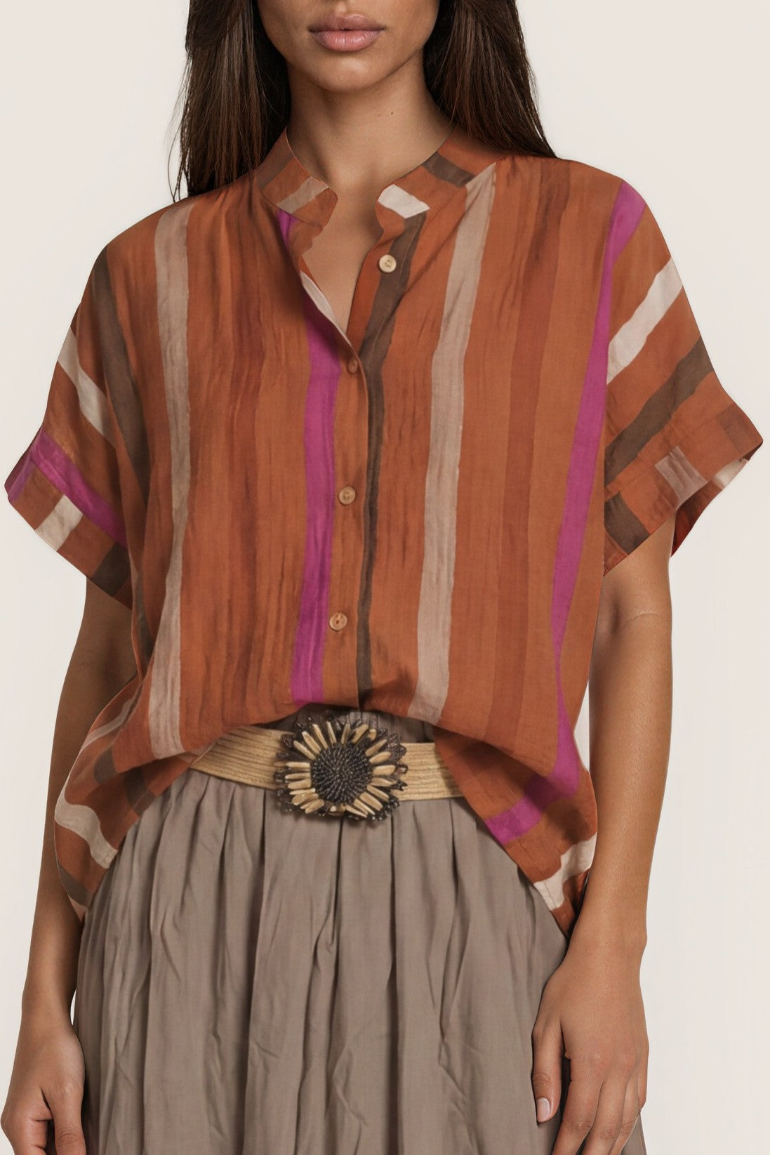 Gestreifte Oversize-Bluse