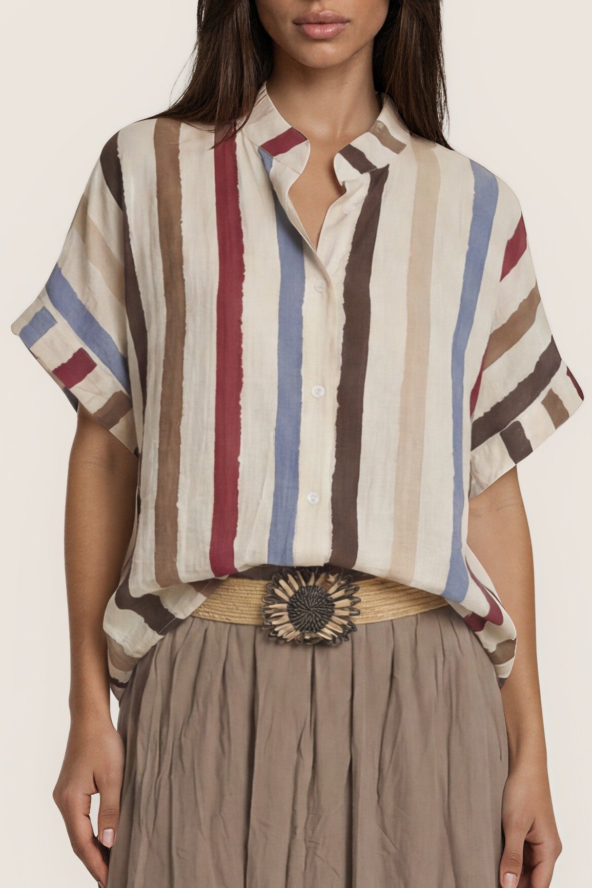 Gestreifte Oversize-Bluse