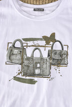 T-Shirt mit Fashion-Bag Print