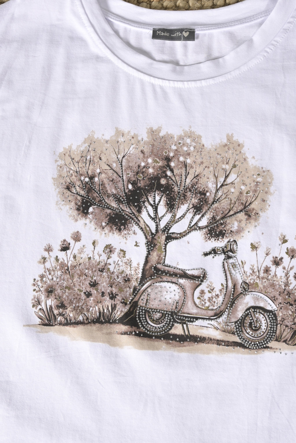T-Shirt mit Vespa-Print