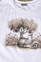 T-Shirt mit Vespa-Print