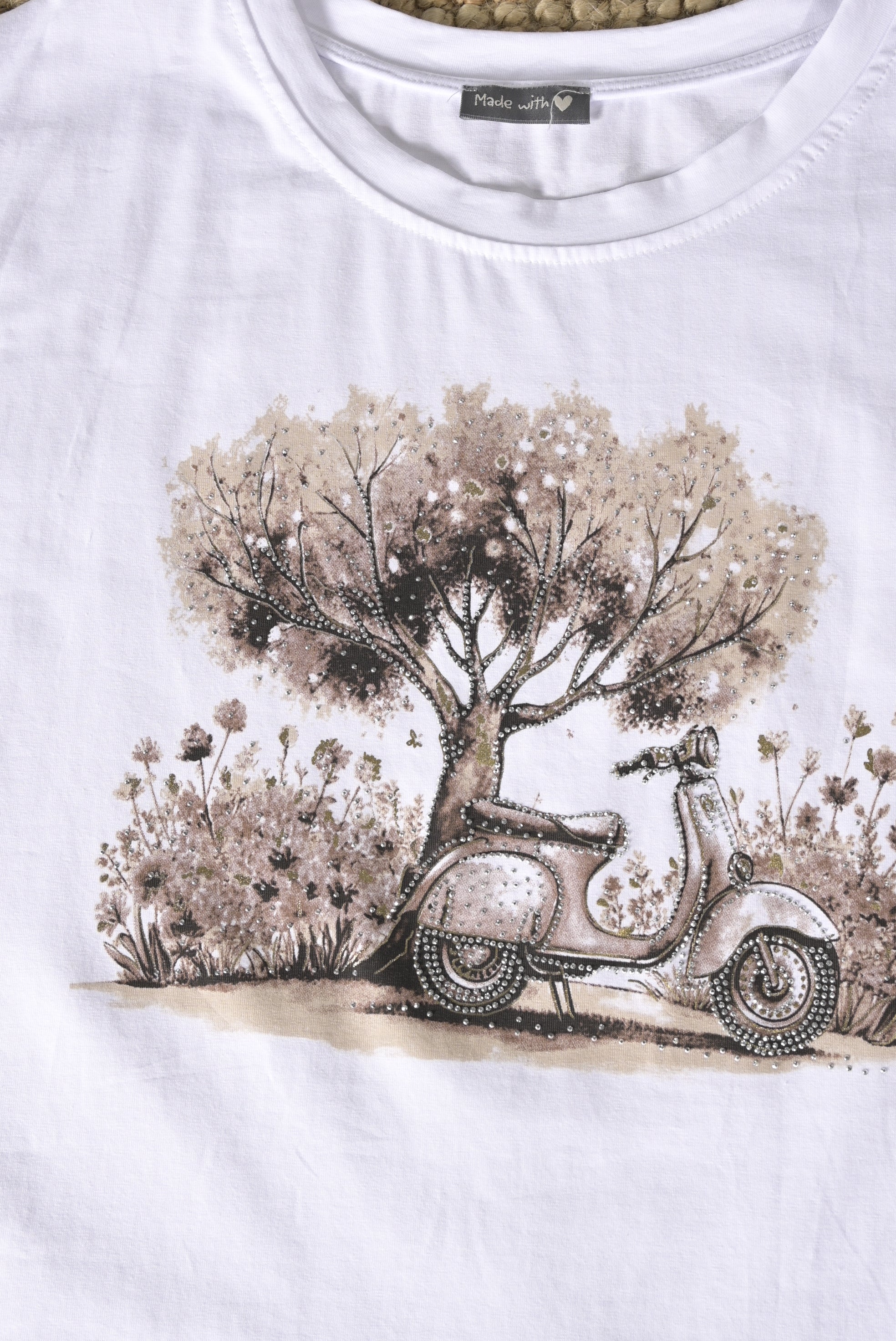 T-Shirt mit Vespa-Print