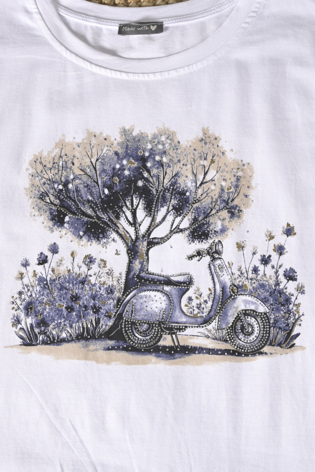 T-Shirt mit Vespa-Print
