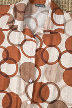 Bluse mit grafischem Circle-Print