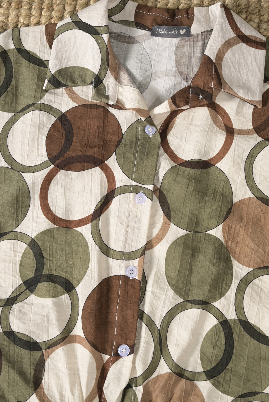 Bluse mit grafischem Circle-Print