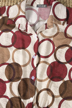 Bluse mit grafischem Circle-Print