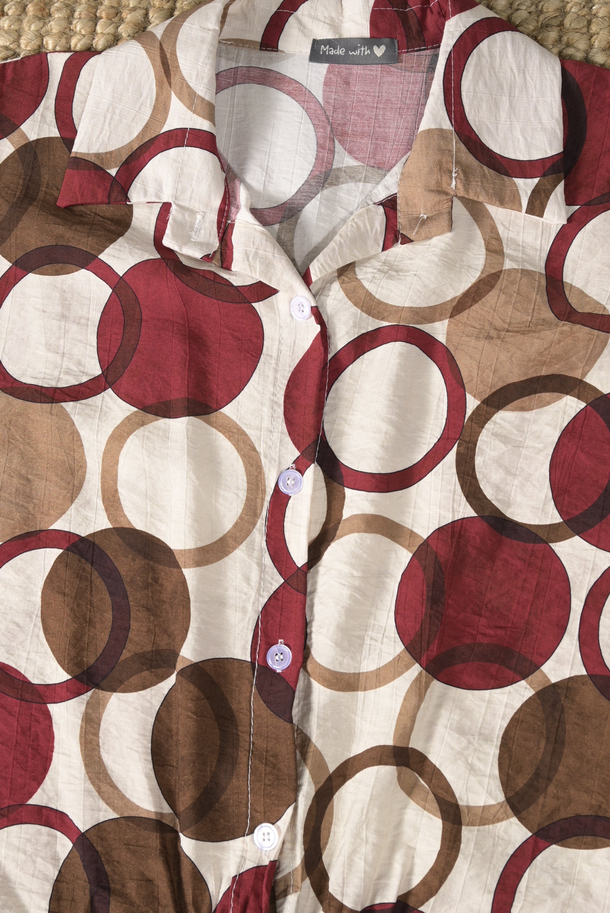 Bluse mit grafischem Circle-Print