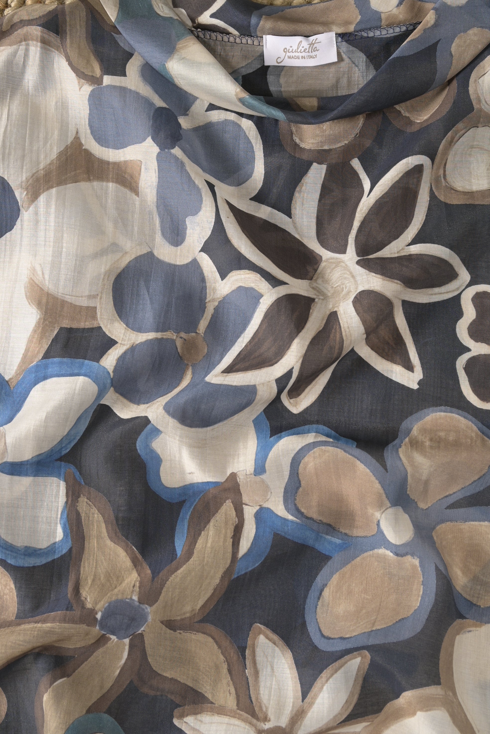 Blusenshirt mit floralem Aquarell-Print