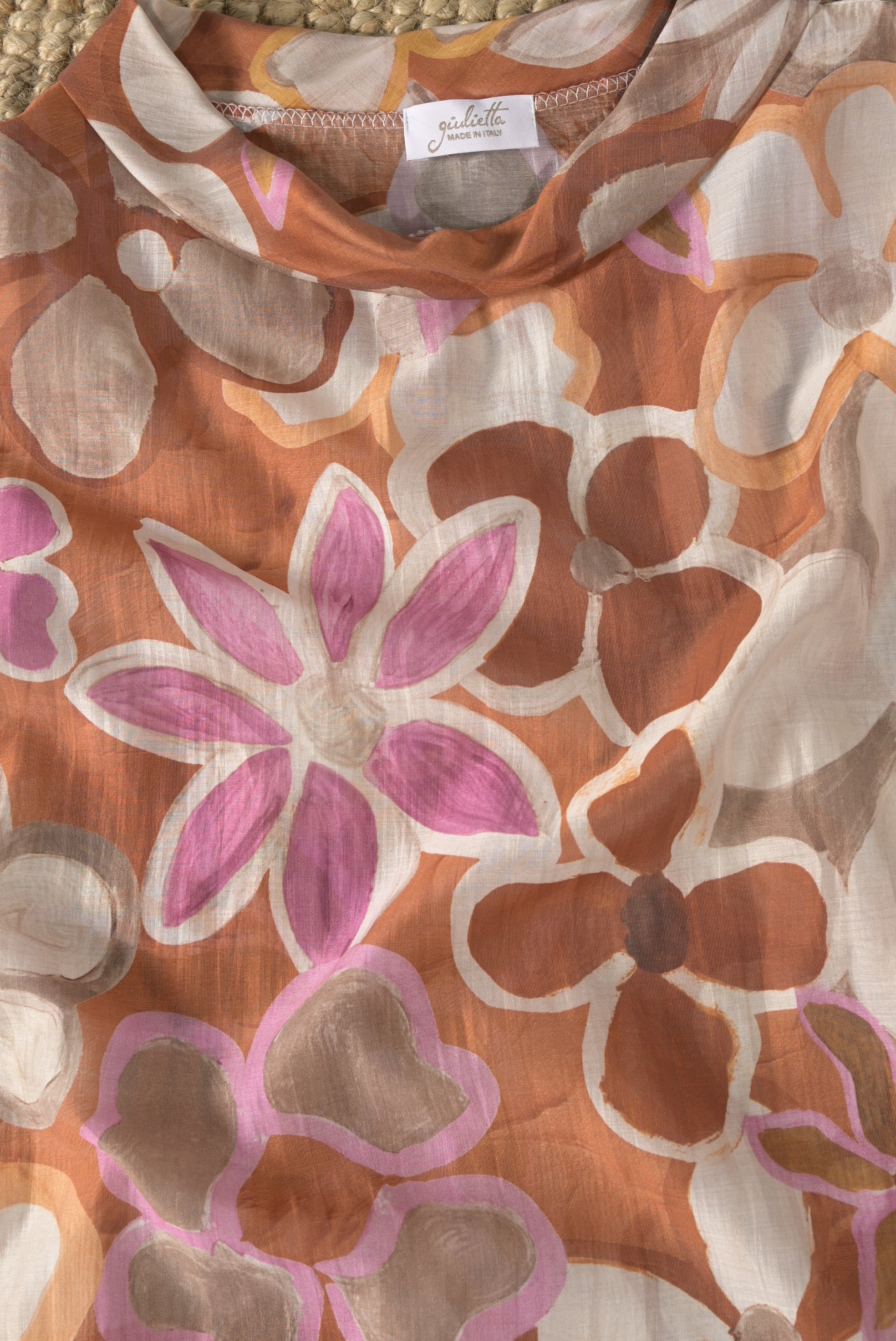 Blusenshirt mit floralem Aquarell-Print