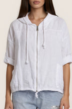 Leinenjacke „Anya“ mit Kapuze