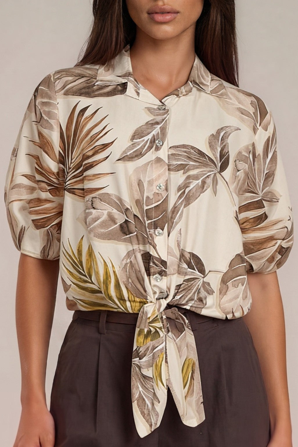 Bluse „Anya Leaf Print“