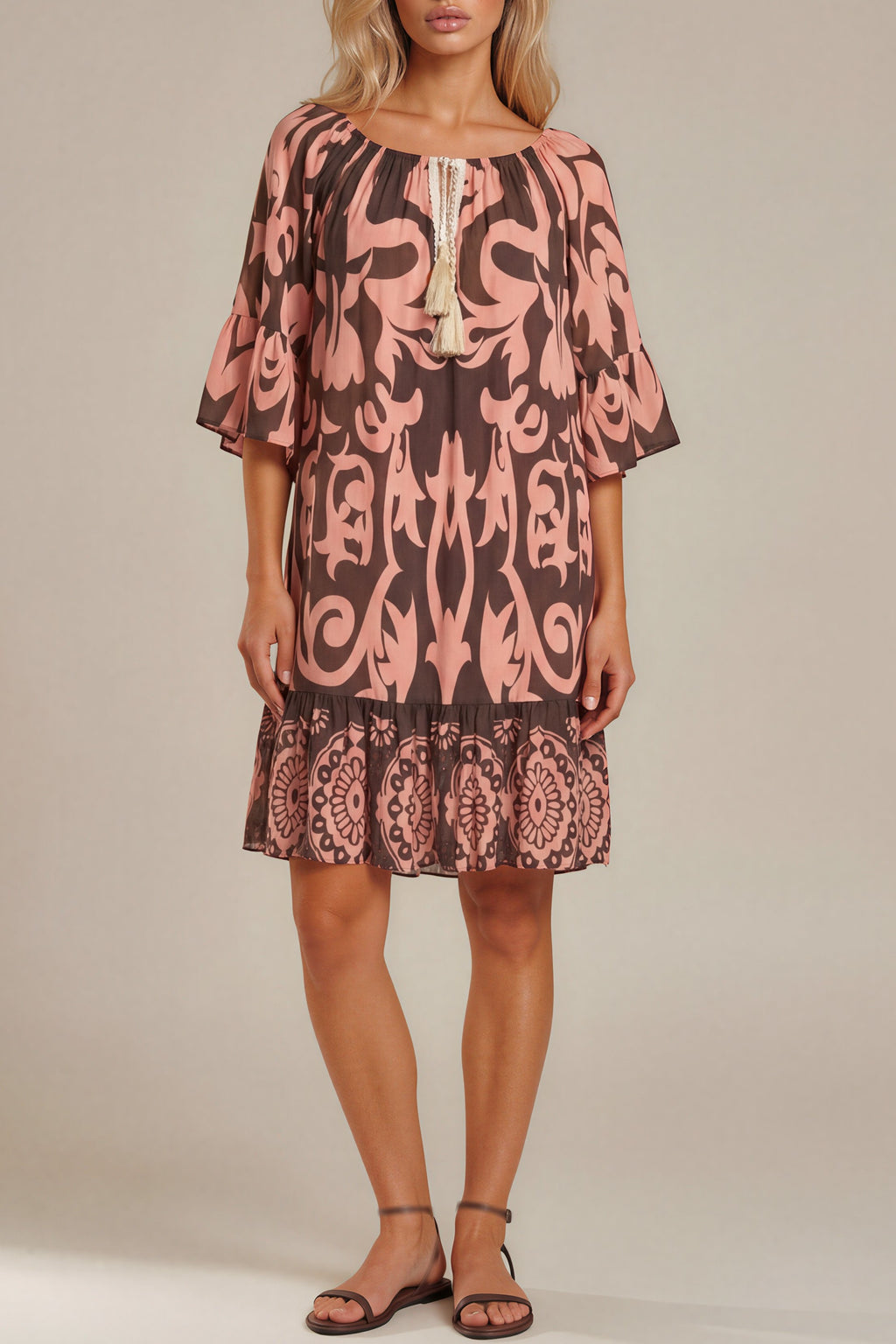 Kleid „Ruby Ornament Print“