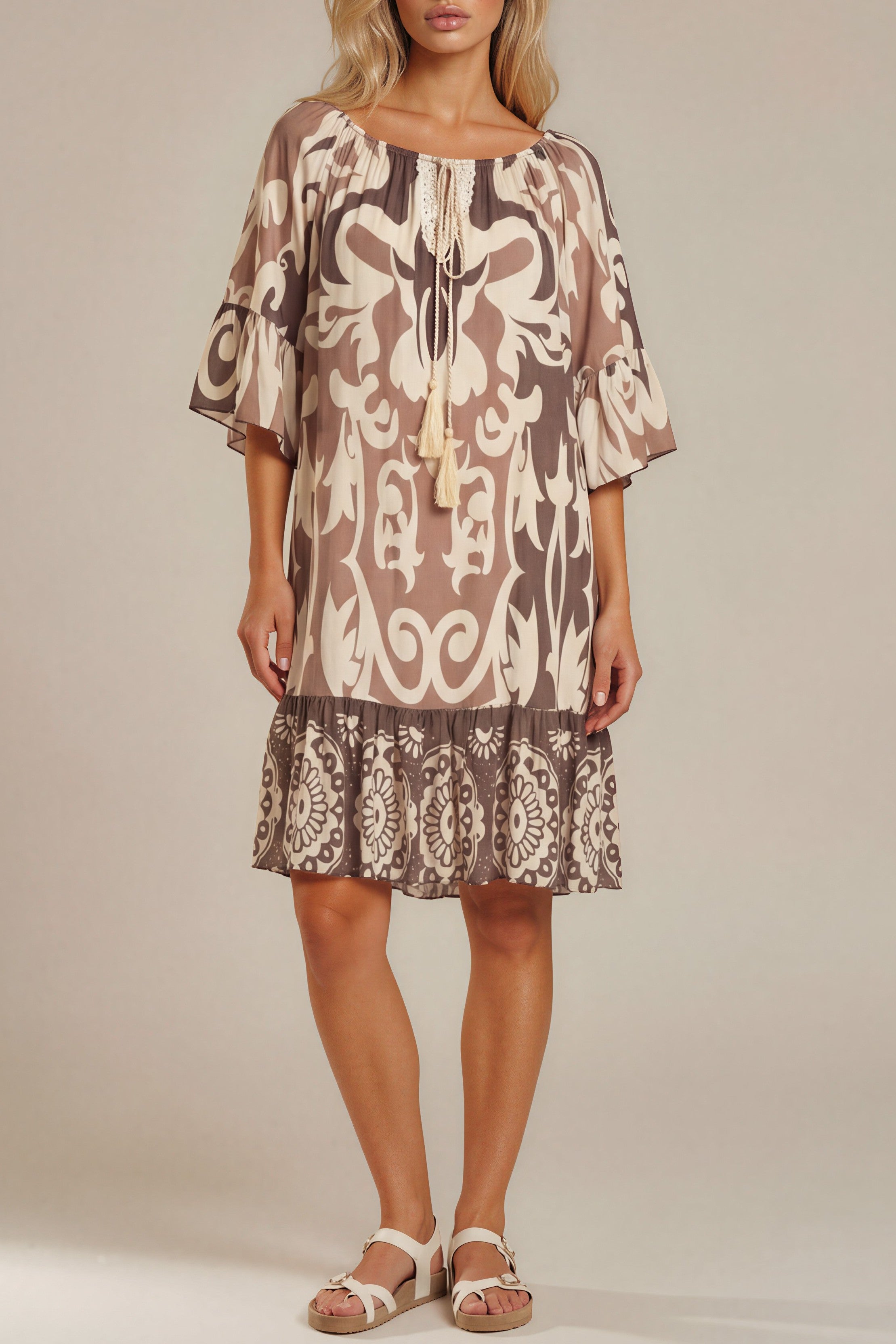 Kleid „Ruby Ornament Print“