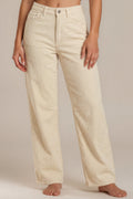 Weite Cordhose mit geradem Bein