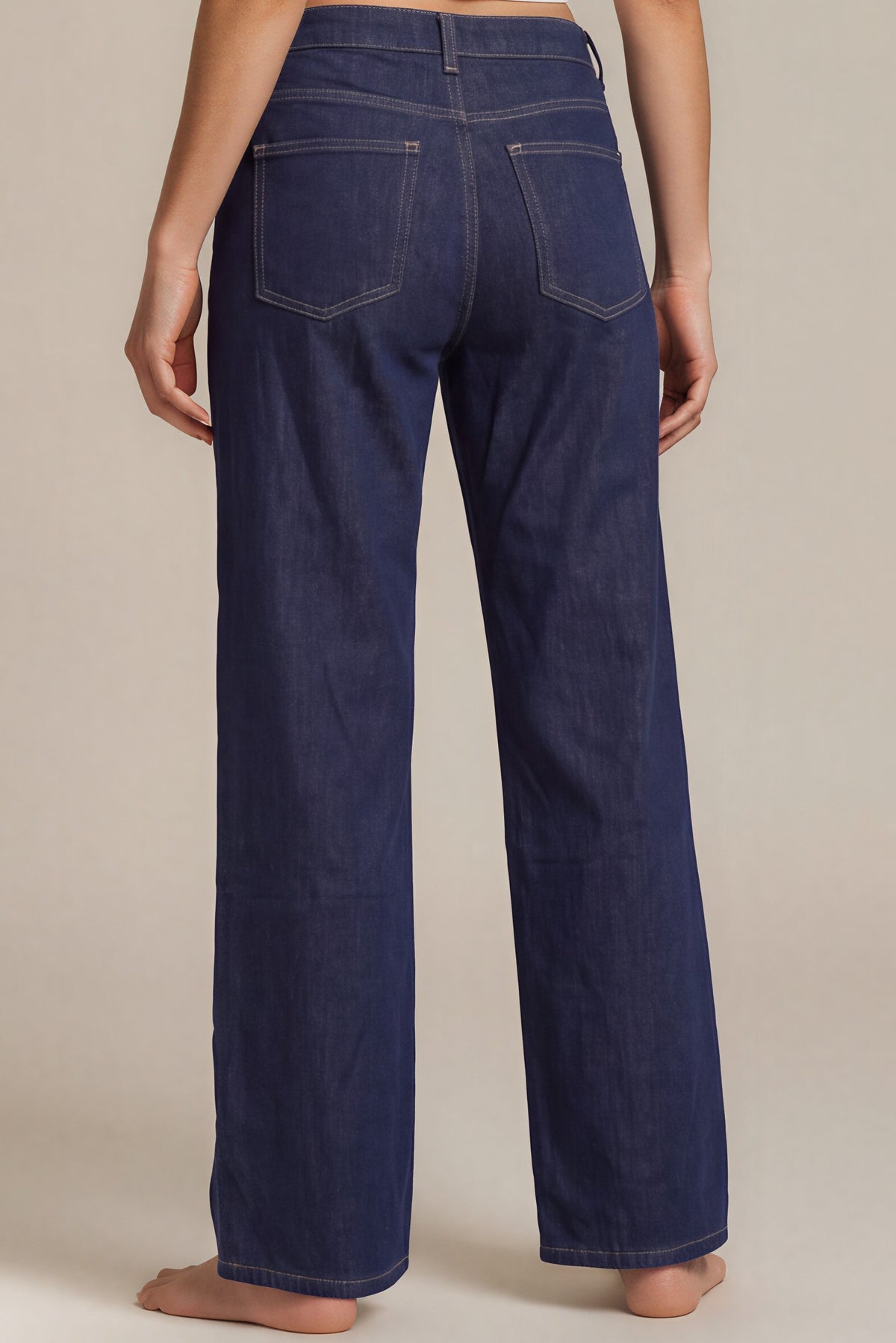 Wide-Leg Jeans in Dunkelblau