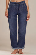Bequeme Denim-Jogger mit Kordelzug
