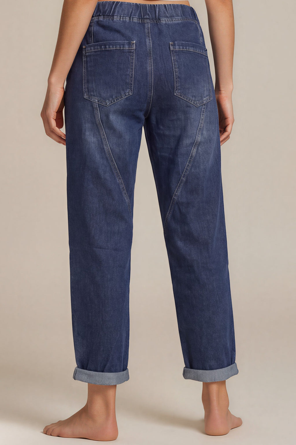 Bequeme Denim-Jogger mit Kordelzug