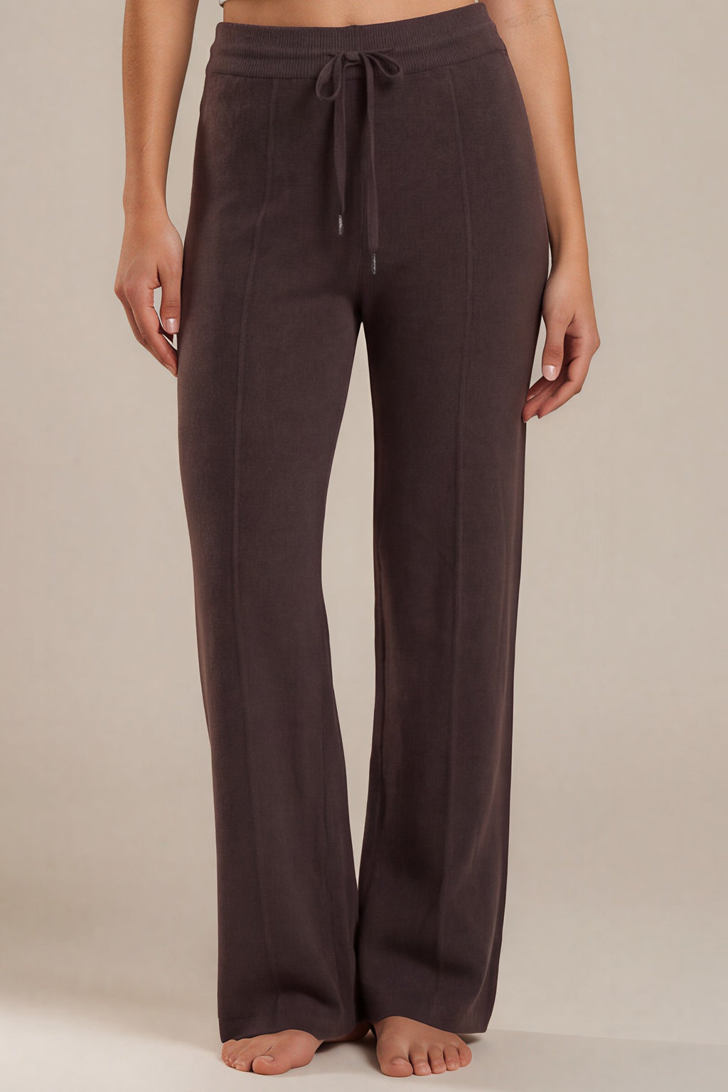 Weite Strickhose mit Tunnelzug