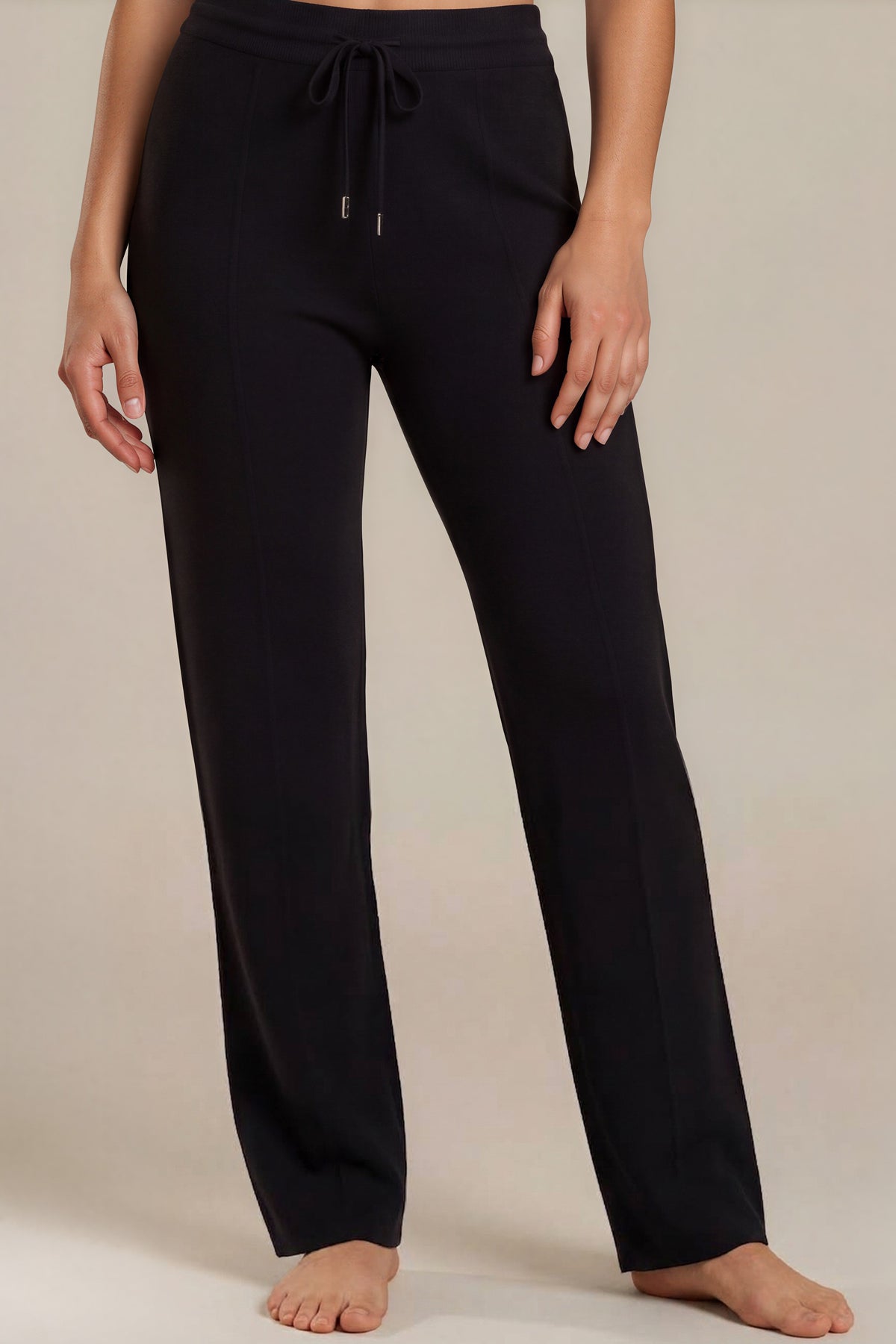 Weite Strickhose mit Tunnelzug