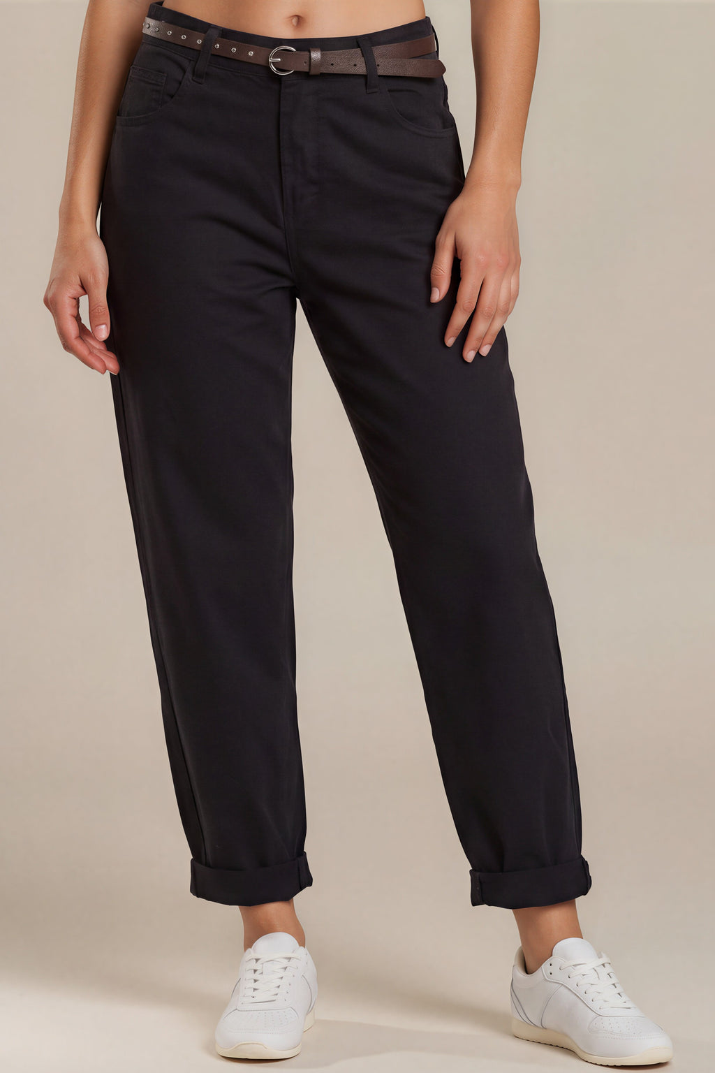Chino-Hose mit Umschlag
