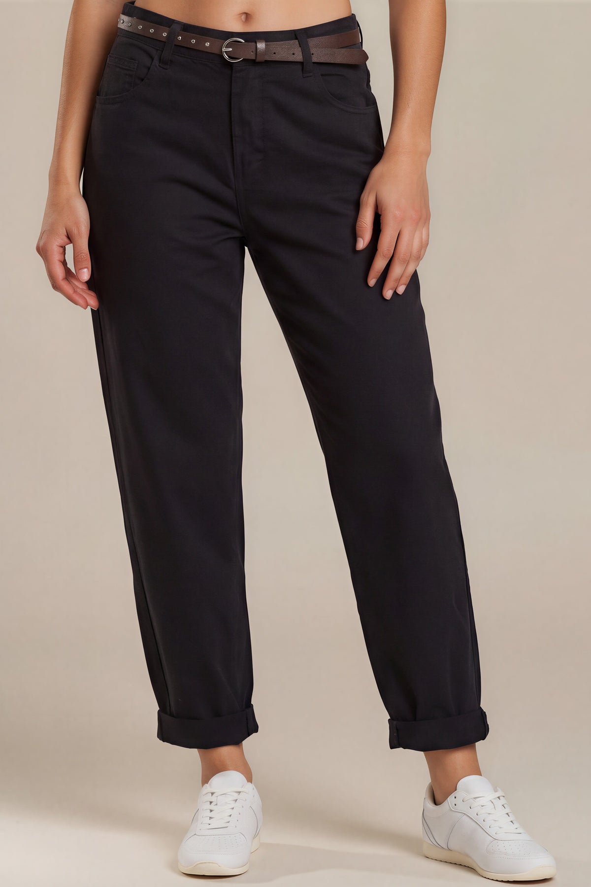 Chino-Hose mit Umschlag