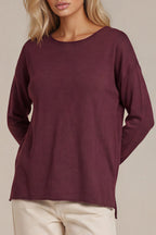 Feinstrickpullover mit Rundhalsausschnitt
